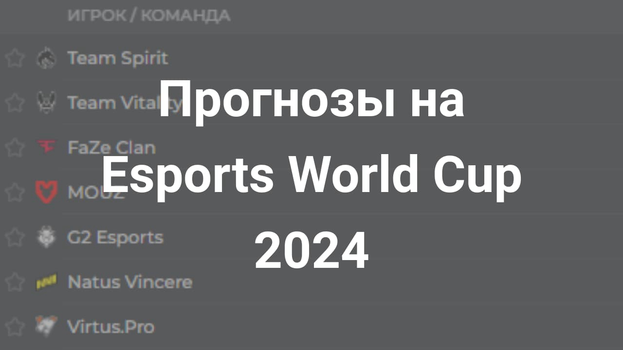 Картинка для Разбор Esports World Cup 2024