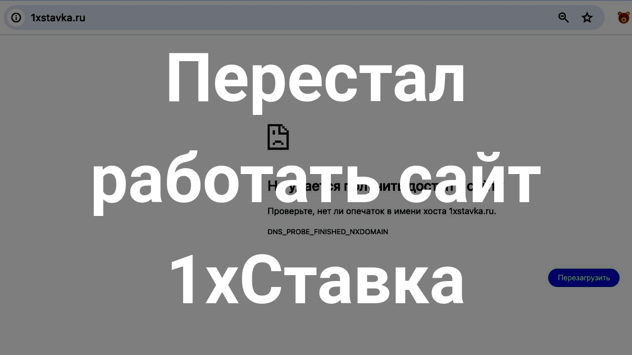 Картинка для Не работает домен 1хСтавка Ру